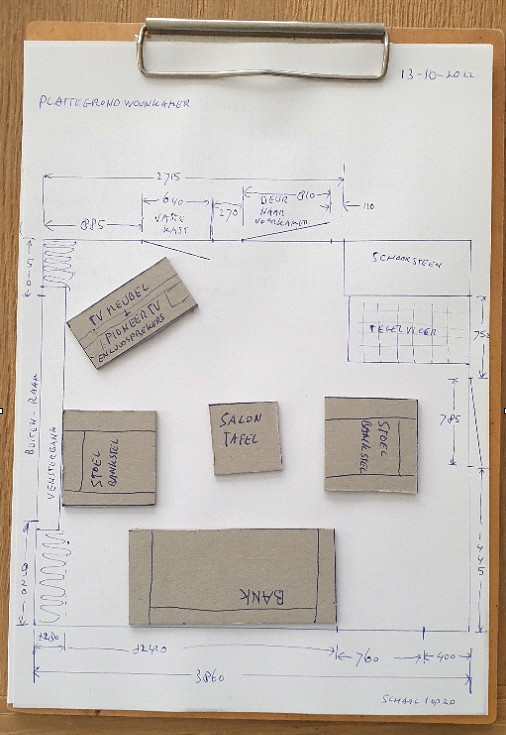 plattegrond woonkamer